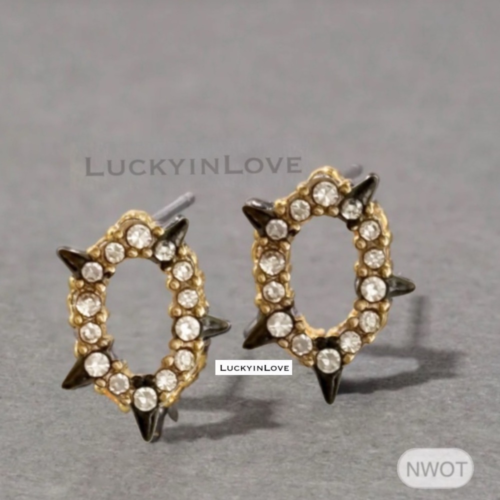 ALEXIS BITTAR • Crystal Spiked Stud Earrings